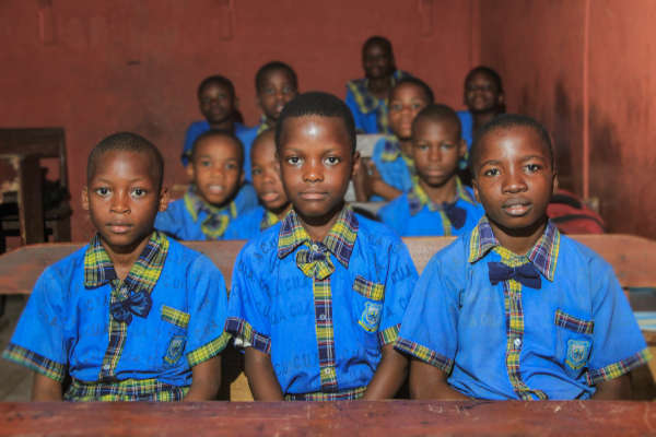 A Classroom with School Children.
